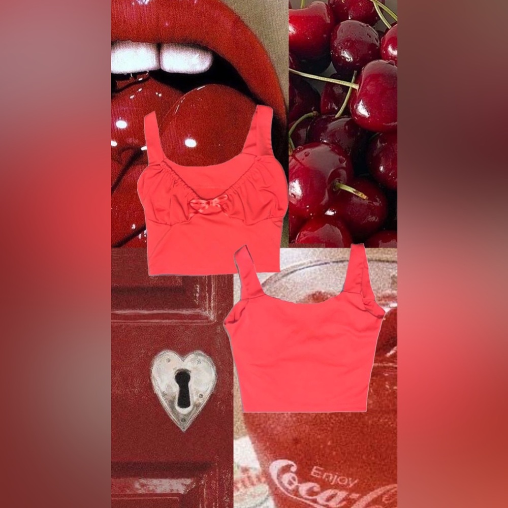 RED CROPPED TANK TOP: SMALL - ZAFUL
